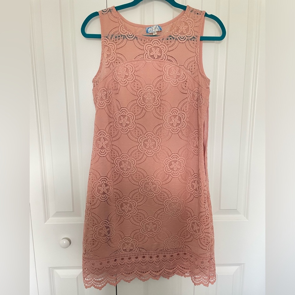 J Gee peach dress. Size Small petite